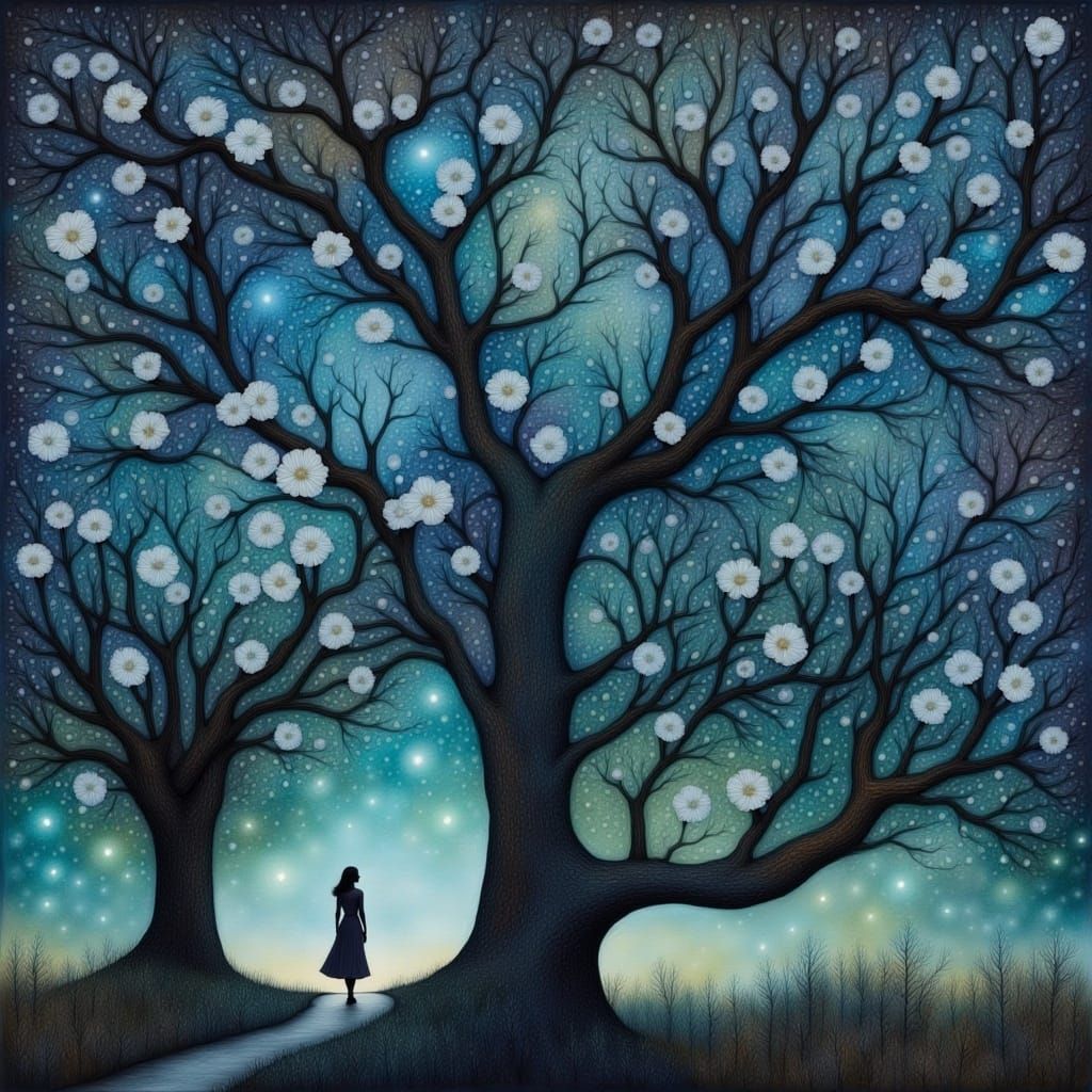 <lora:Liquid Ink Flux:1.0> the path