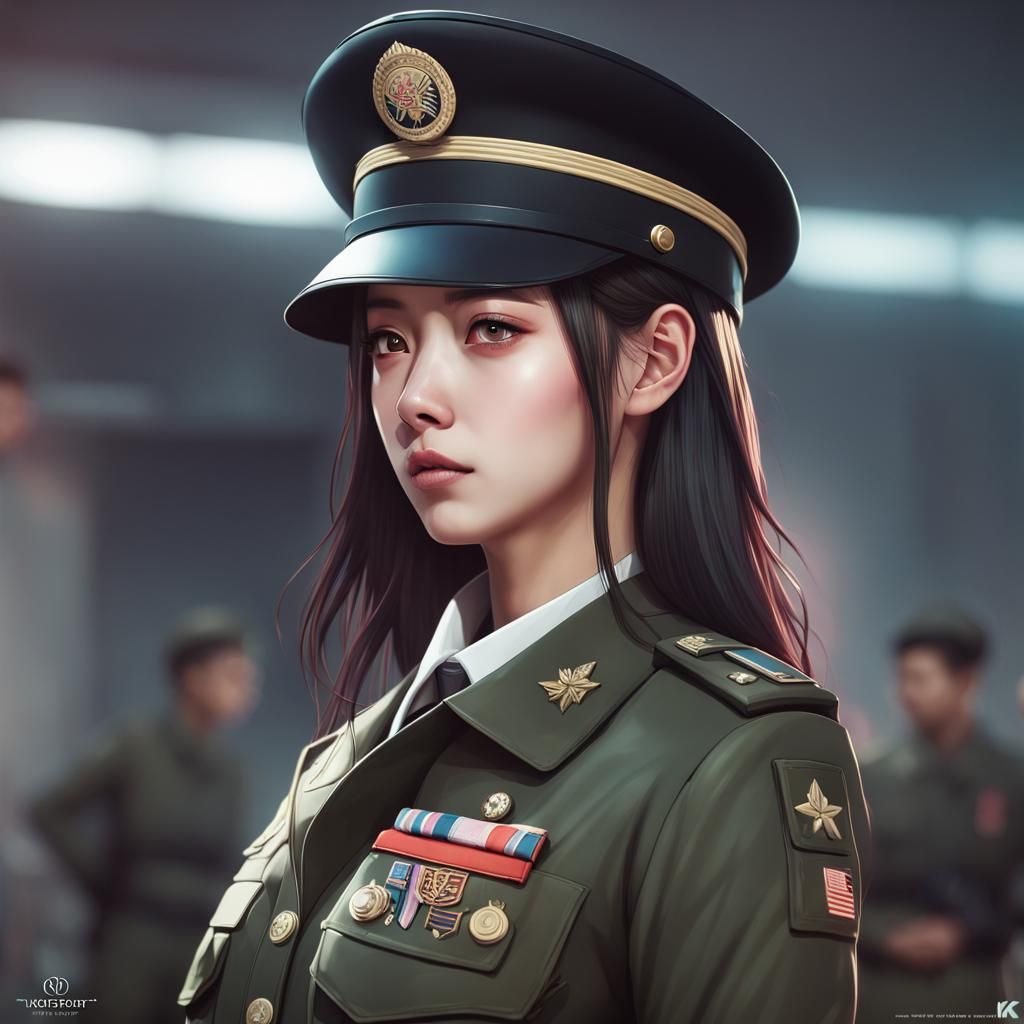 Blackpink Jisoo In South Korean Army Uniform Ai Generated Artwork Nightcafe Creator 