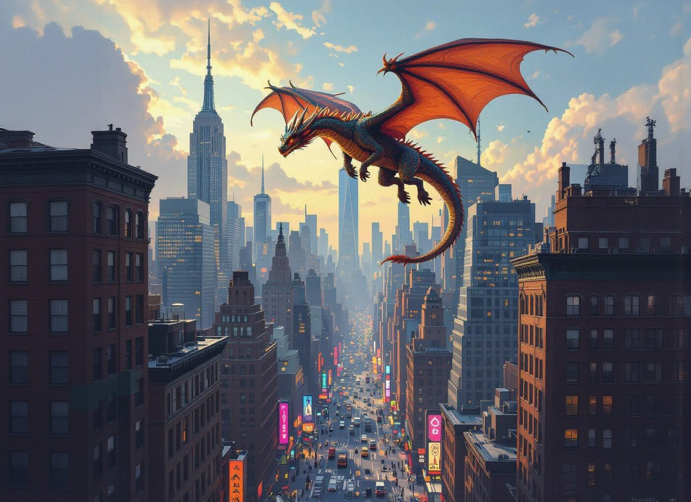 Dragon in the city