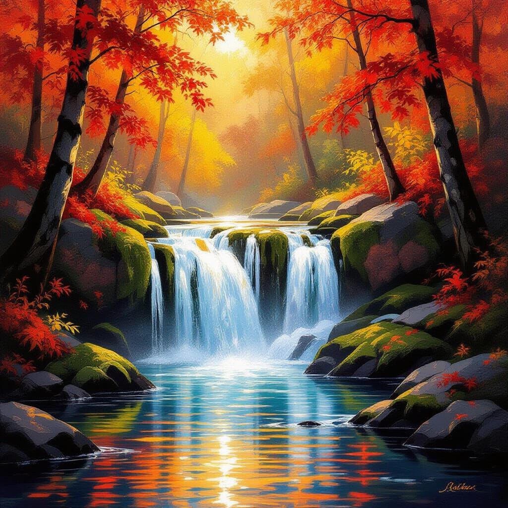 The calm beyond the waterfall 