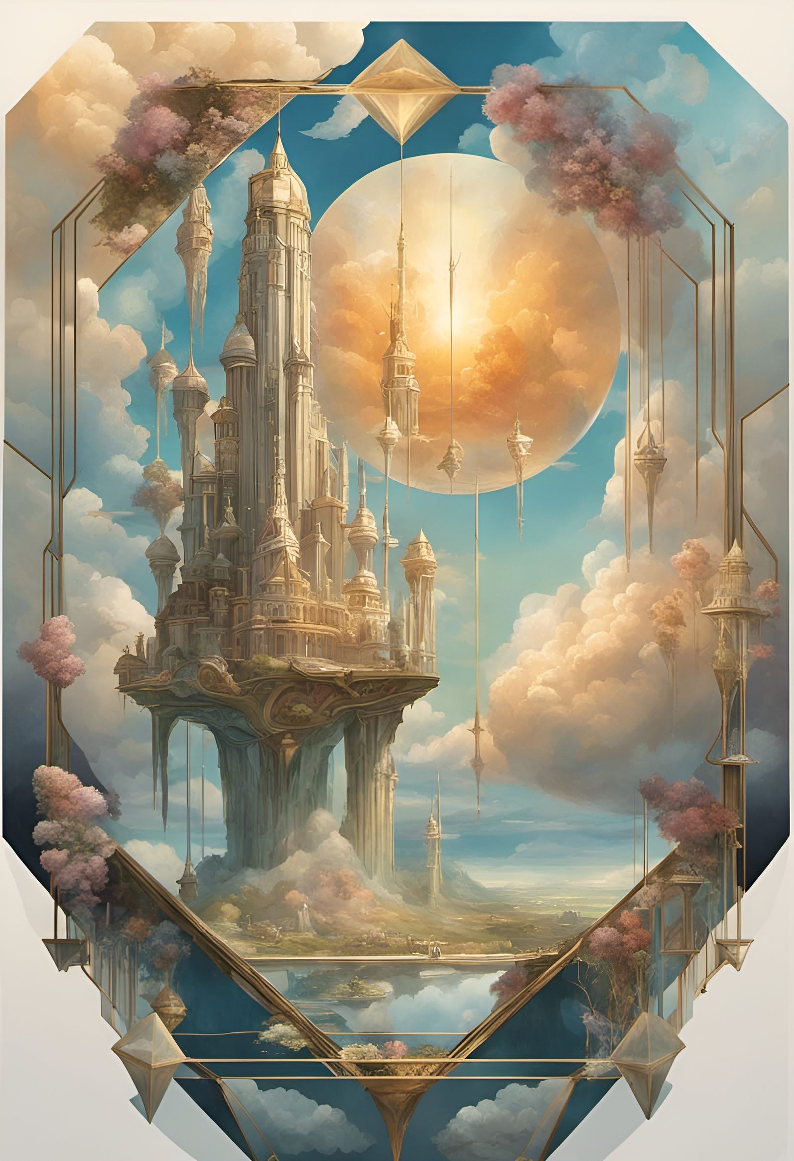 The Floating Ivory Tower of Fantasia  by @Chaonea