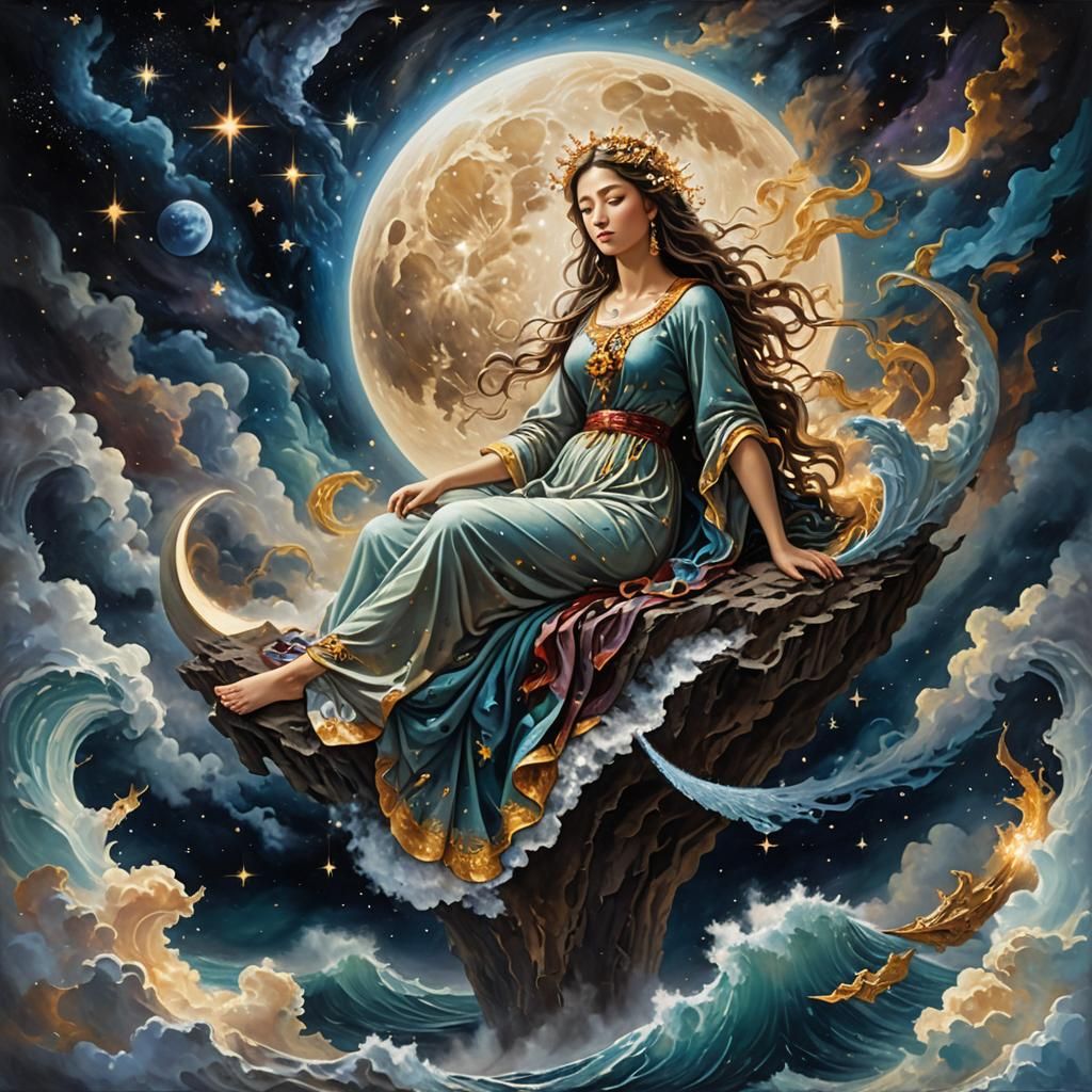 The goddess of the moon and the sea