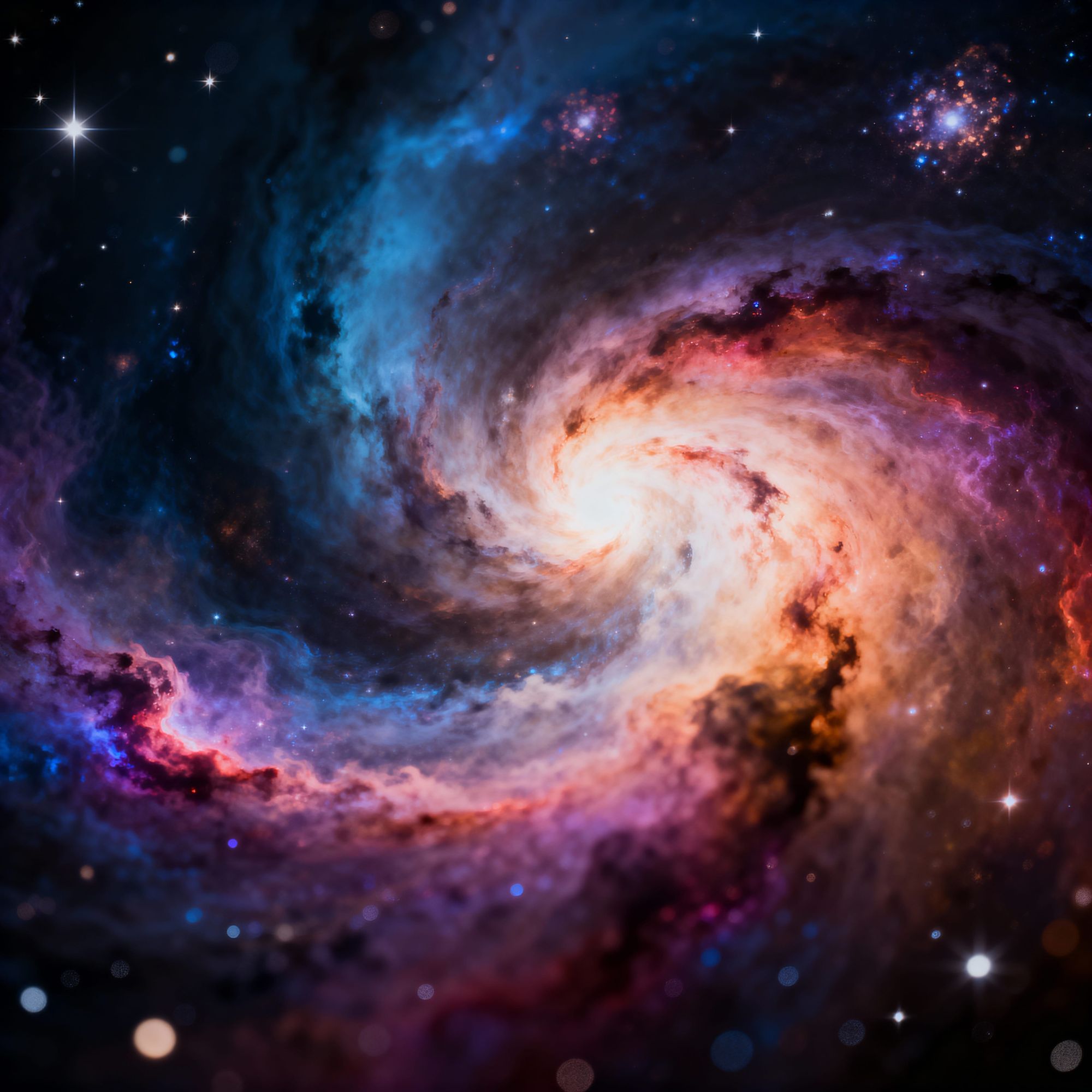 Deep Space Nebula Abstract Cosmic Swirls