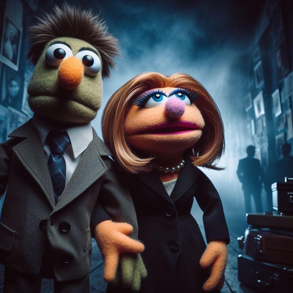 Mulder and Scully as Muppets