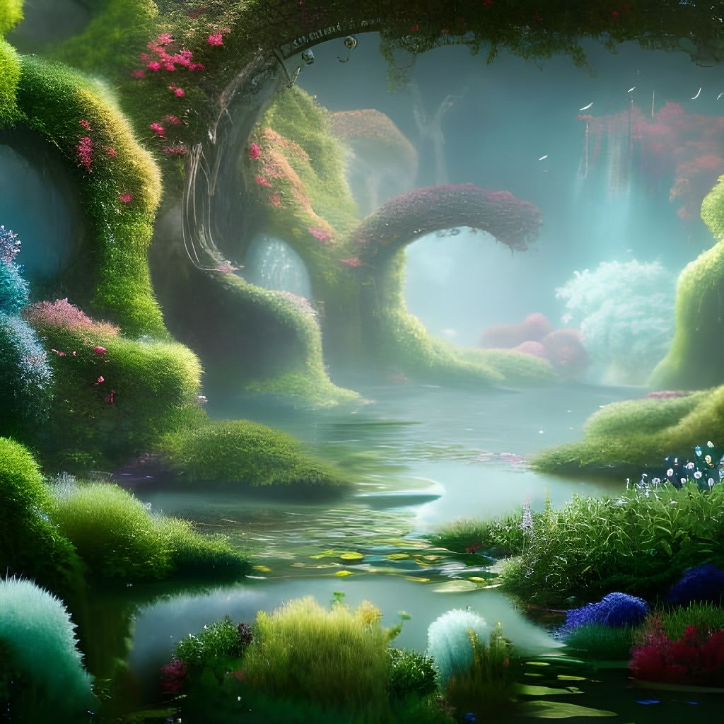 A Beautiful Luxuriant Garden - AI Generated Artwork - NightCafe Creator