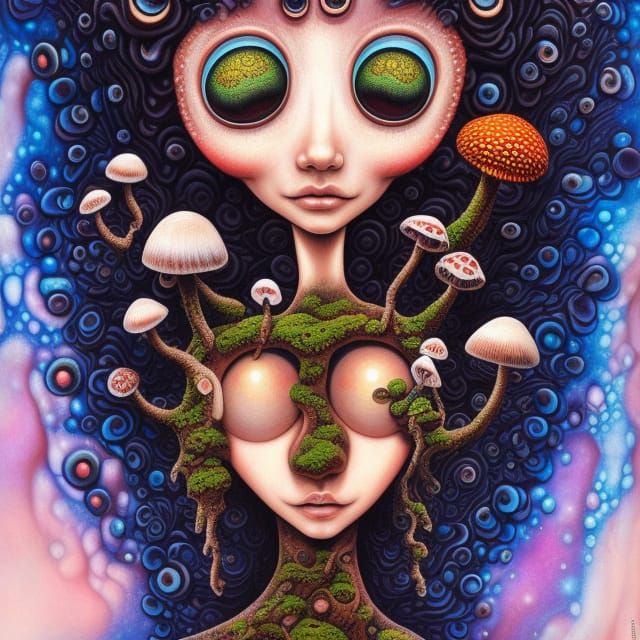 Fungi Girl 3939 - AI Generated Artwork - NightCafe Creator