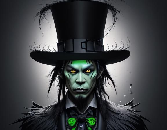 neon green voodoo priest