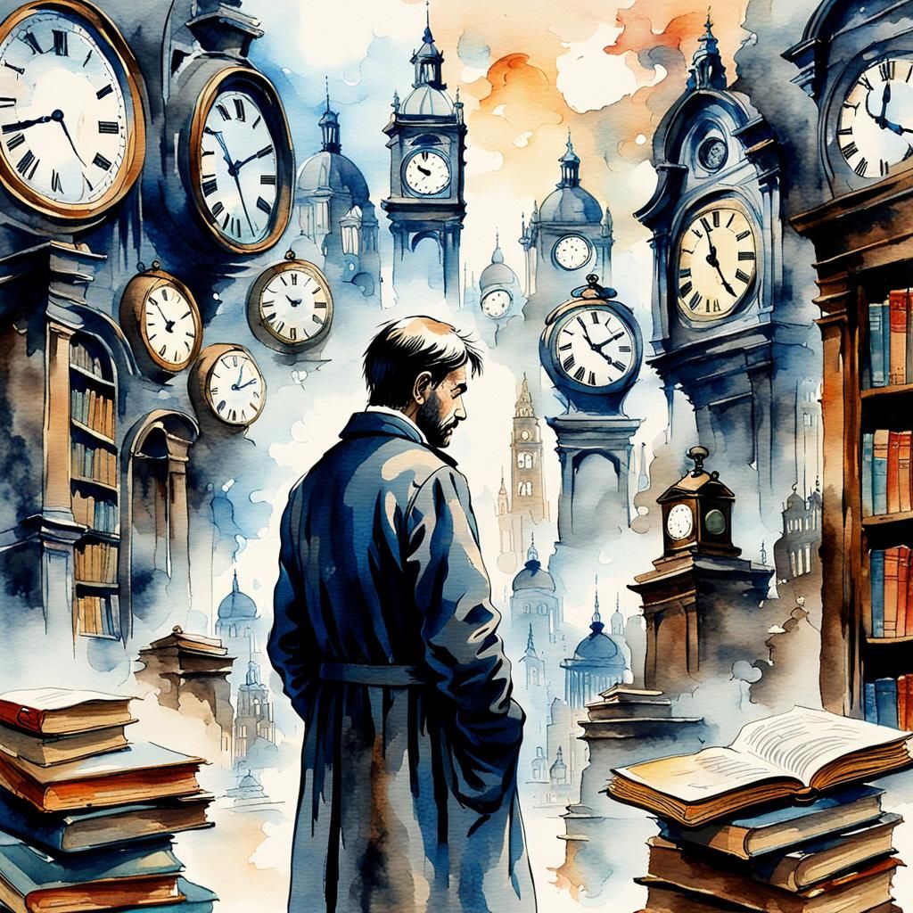 History books symbolize the passage of time