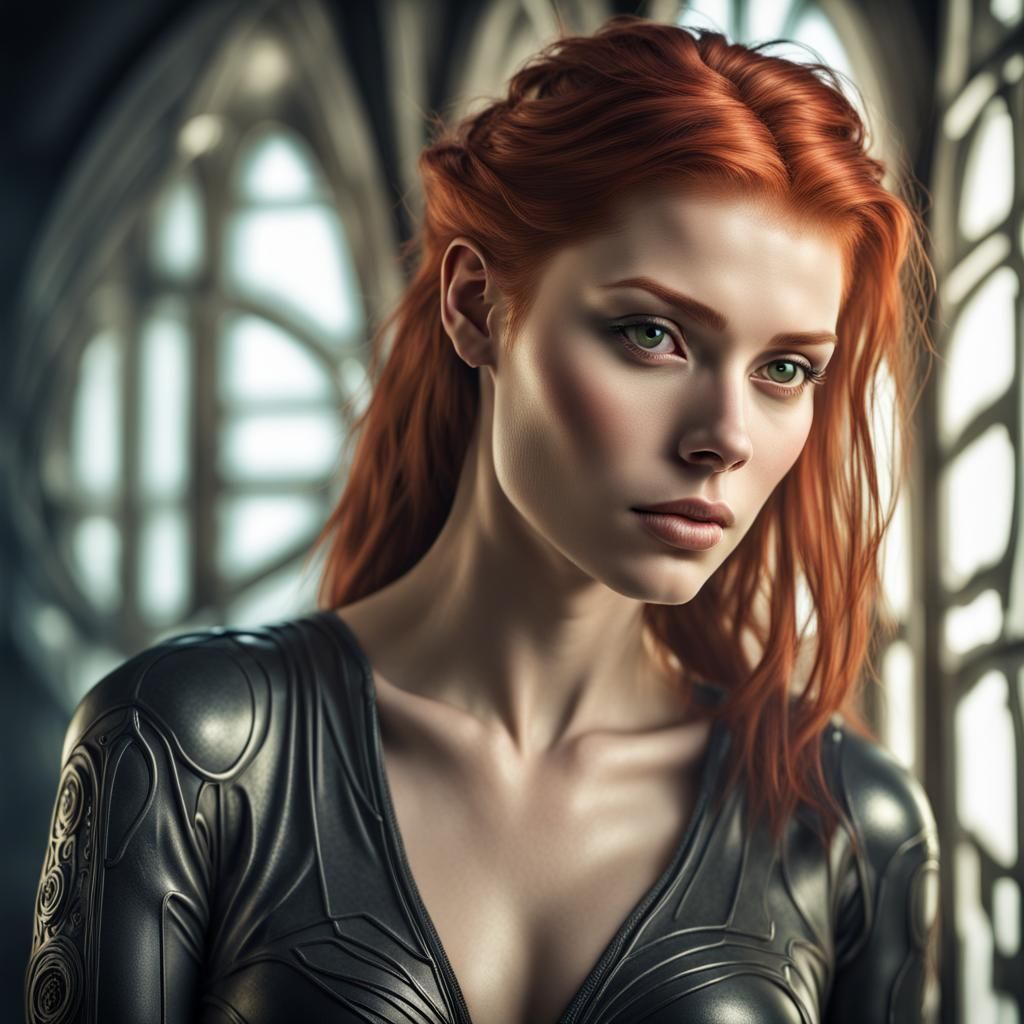 redhair beautiful young model. - AI Generated Artwork - NightCafe Creator