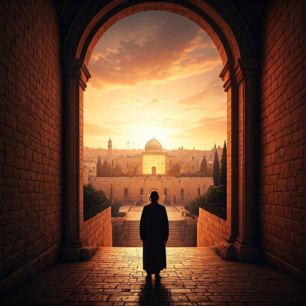 Orthodox Jew Adorned in Temple Radiance