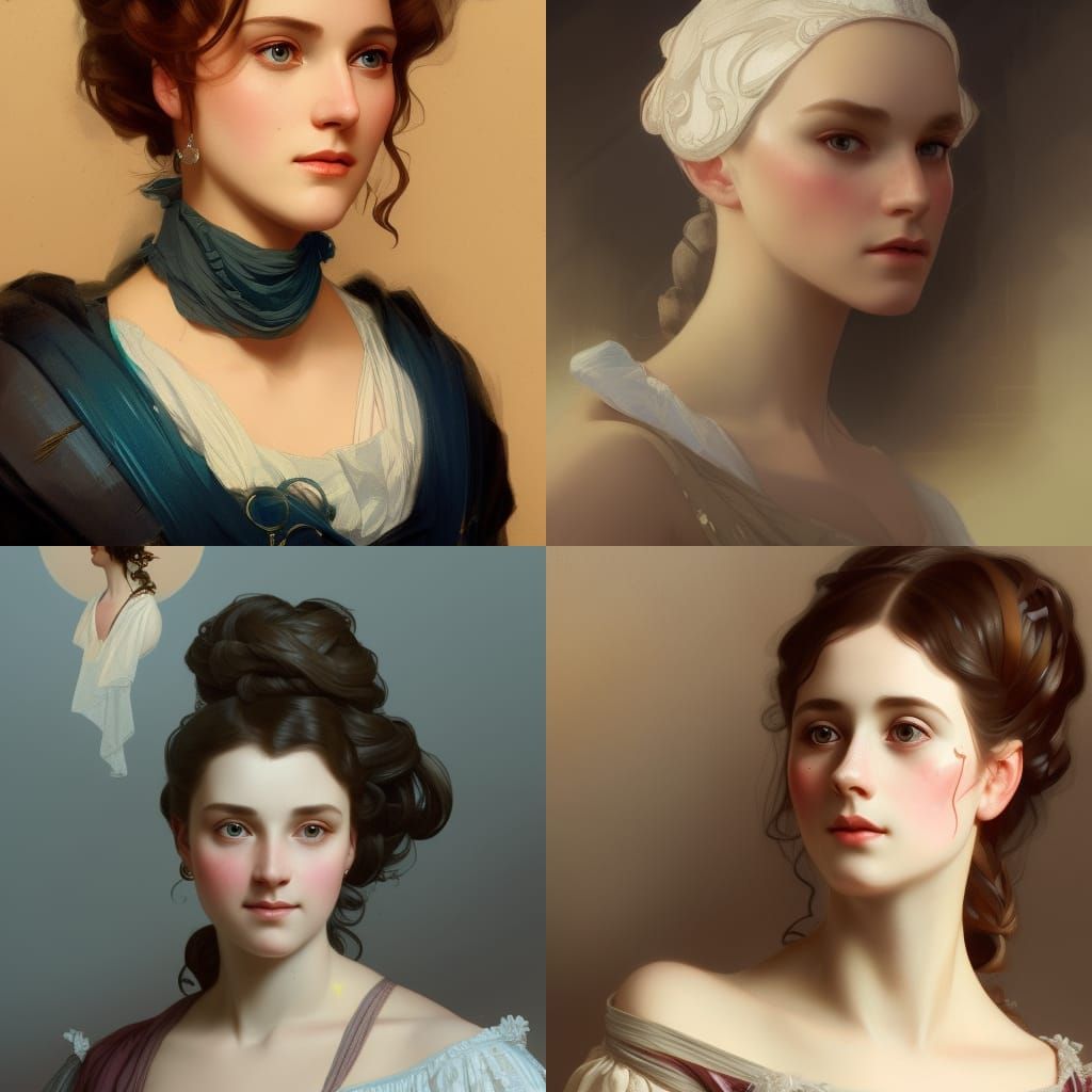 Regency Era Girl - AI Generated Artwork - NightCafe Creator