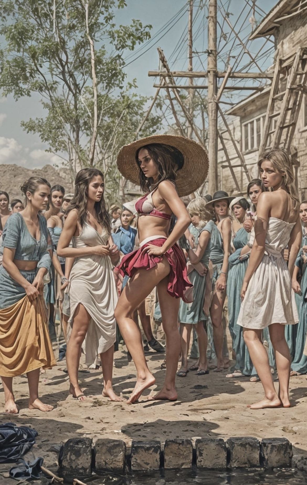 A sale of English beauties in East Indies remix best looking women crop