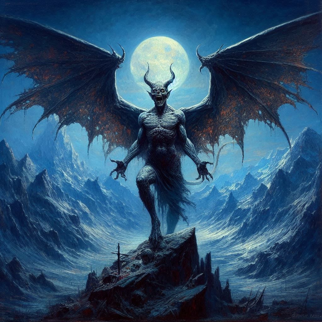 "Satan Laughing Spreads His Wings""