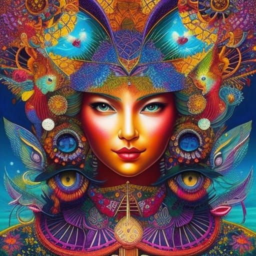 Psychedelic portrait - AI Generated Artwork - NightCafe Creator