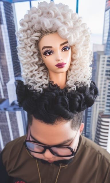 Curly Afro Shampoo Tangled Hairdresser Hair,