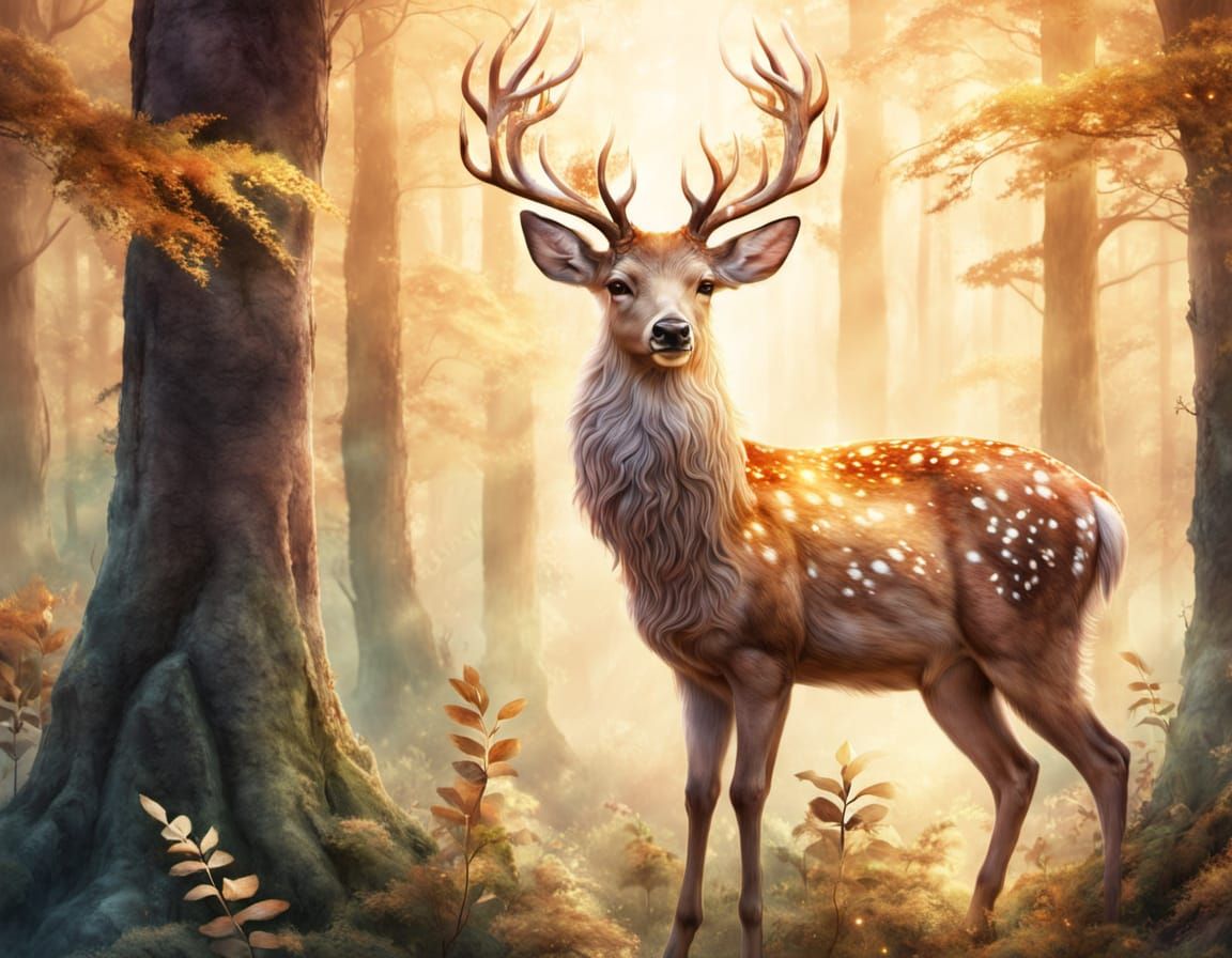 Mystical Deer  by @Hrav
