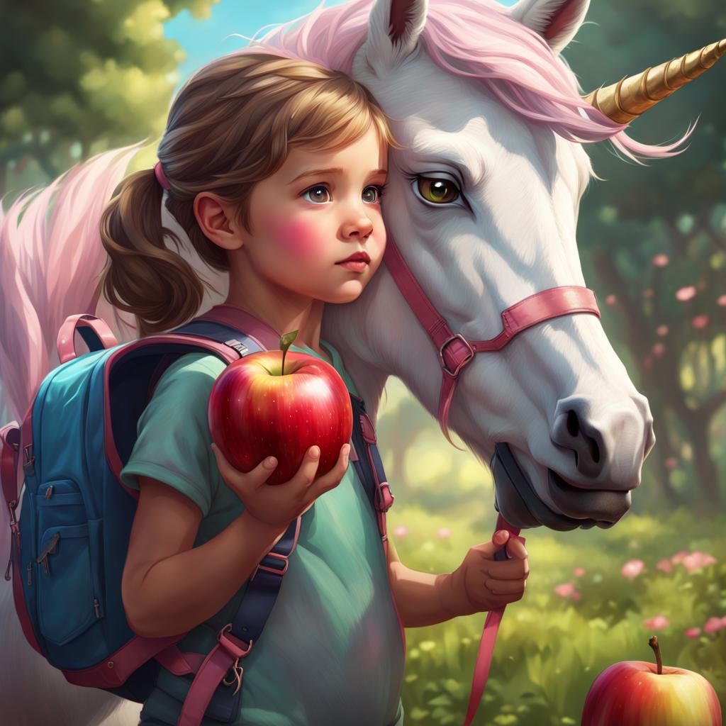 A girl and her unicorn