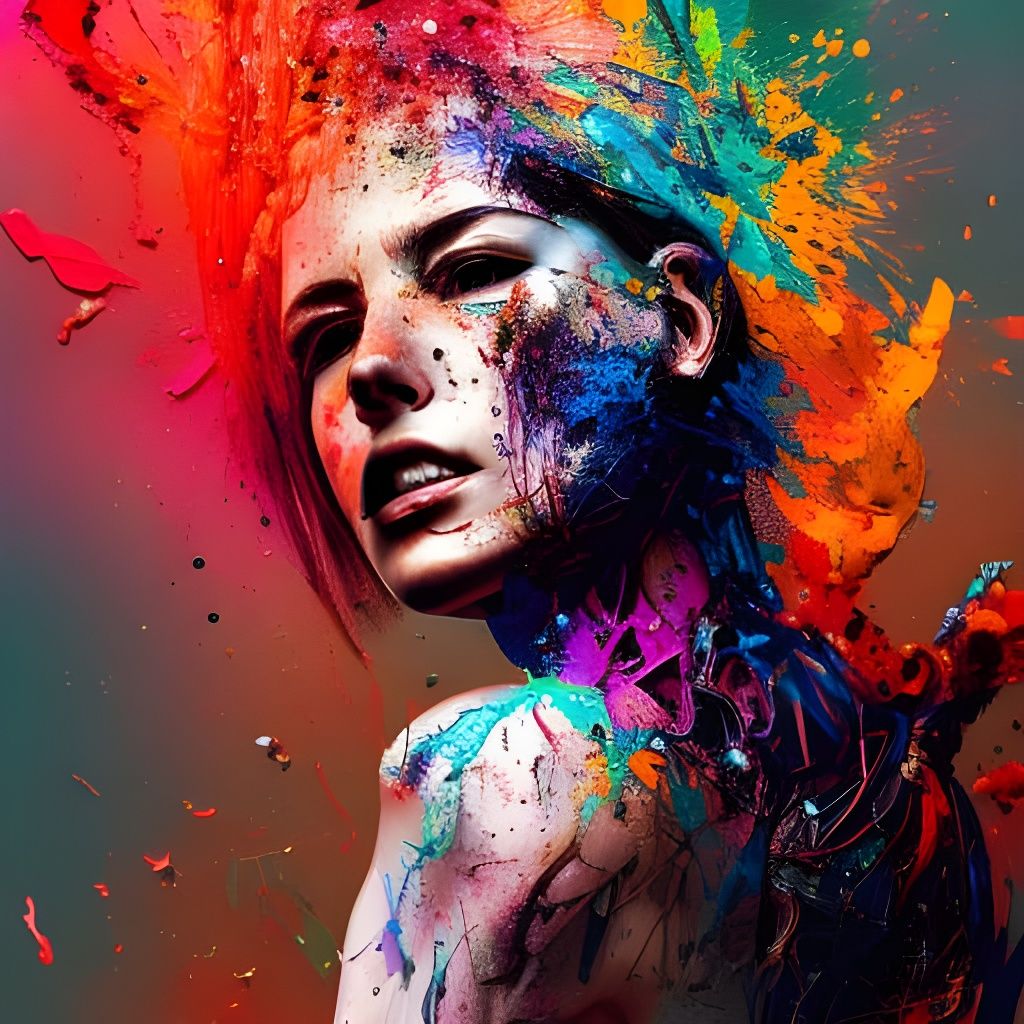 Color splatters 2 - AI Generated Artwork - NightCafe Creator