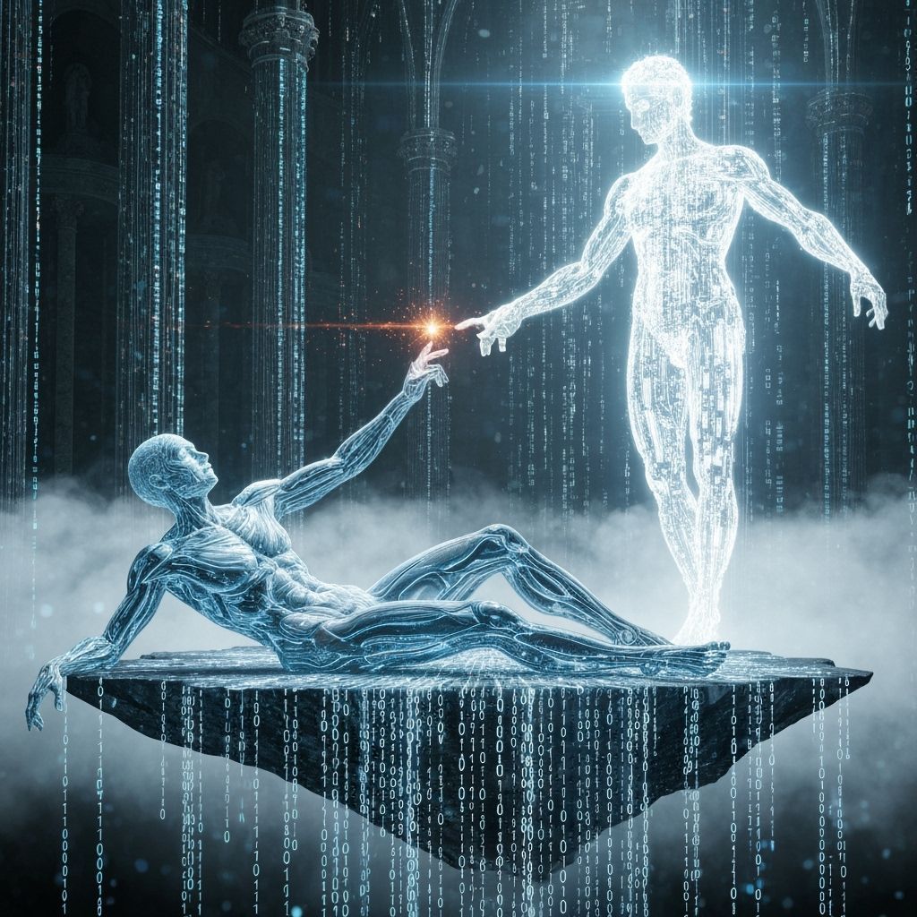 The Coder’s Creation — Digital Genesis  by @Rye_Toast