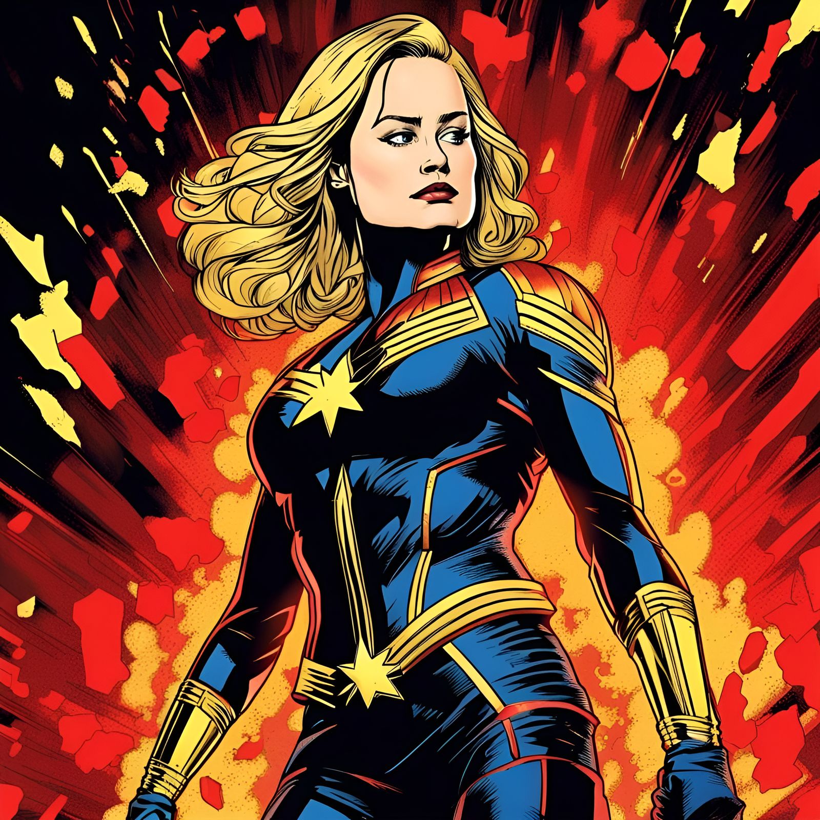 Brie Larson as Captain Marvel - AI Generated Artwork - NightCafe Creator