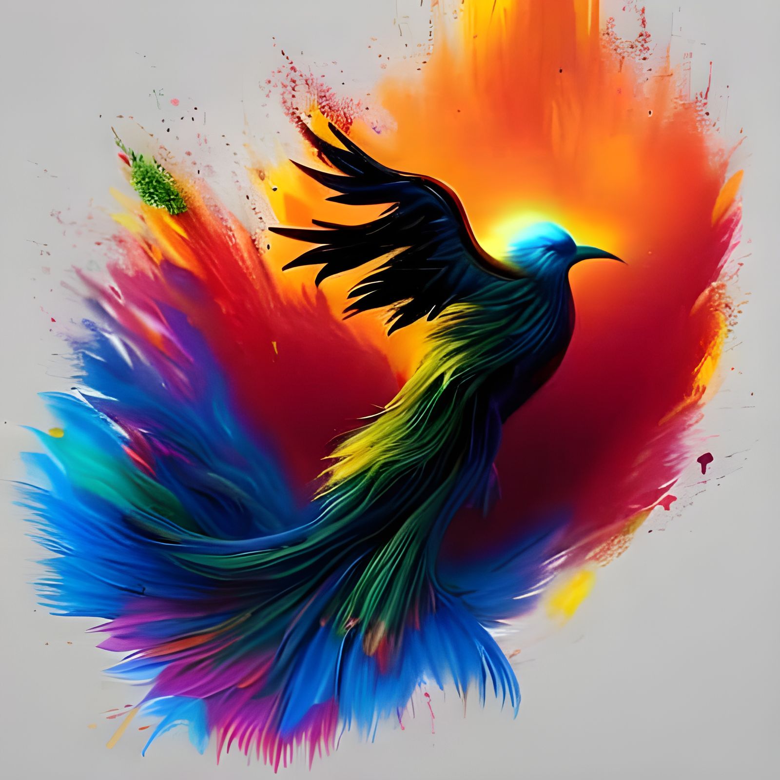 A Rainbow of Colors Flying Off the Page  by @InfiniteArtist