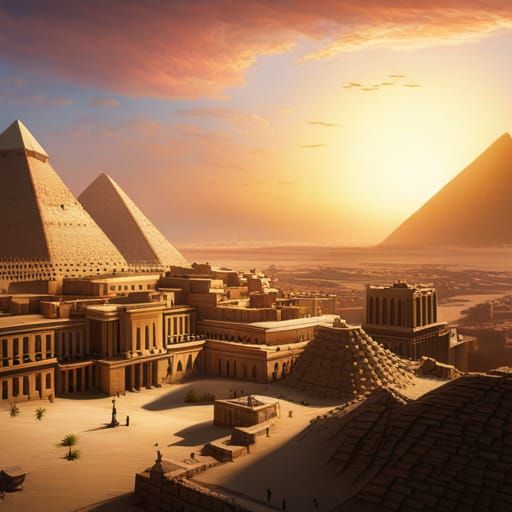can you draw me a oil painting of how egypt might look like ...