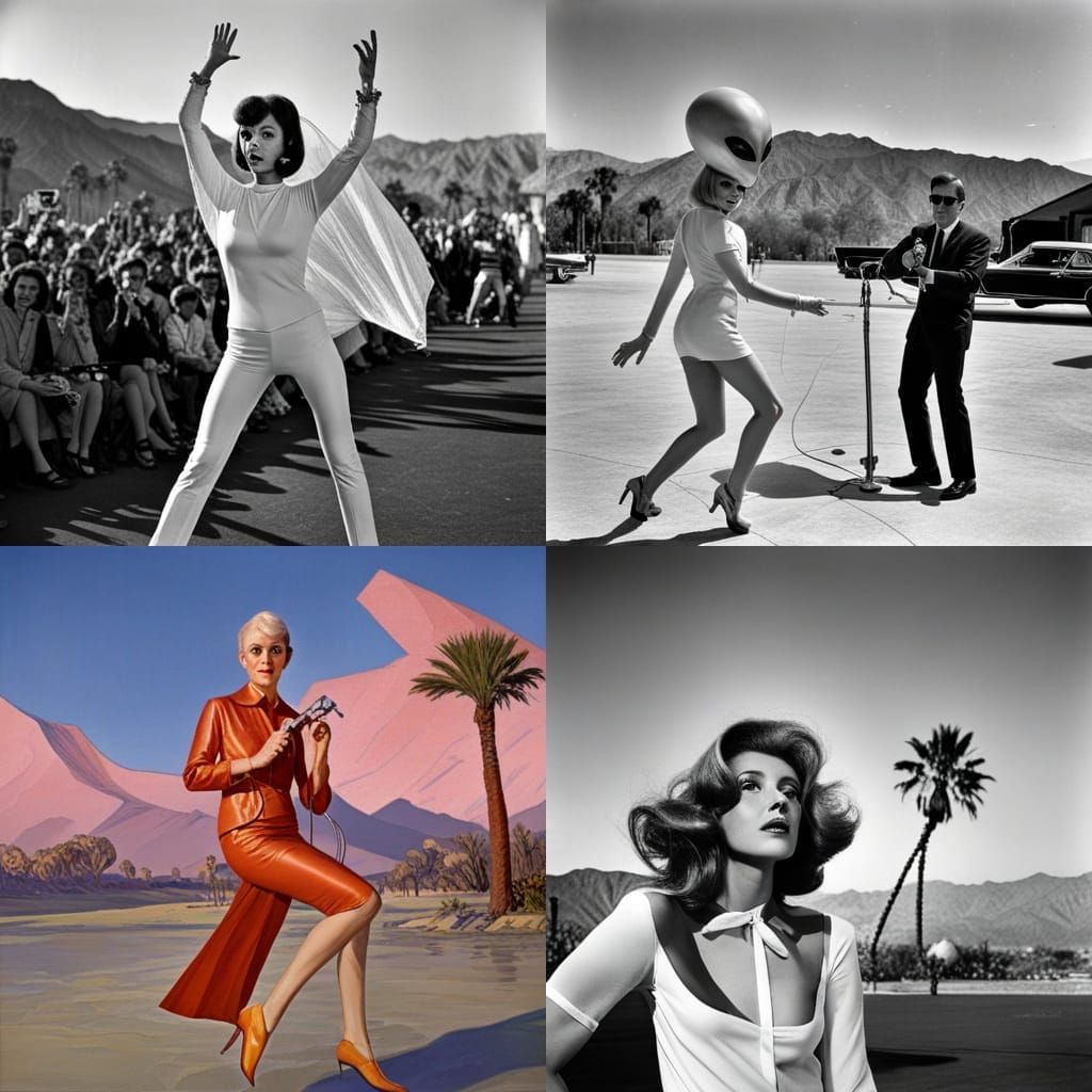 1960s alien swinging shindig in Palm Springs