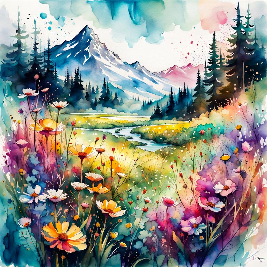 Meadow Watercolor 10