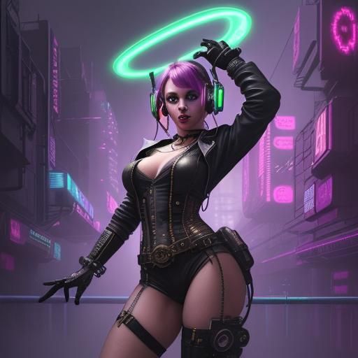 cyberpunk steampunk utopian city with a steampunk futuristic...