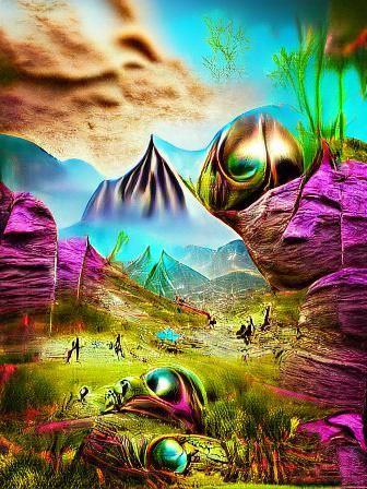 Alien Planet Mountains