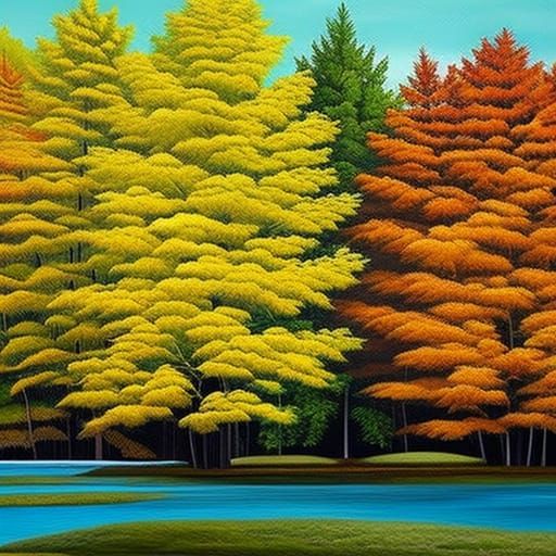 paintings depicting various types of foliage. The paintings ...