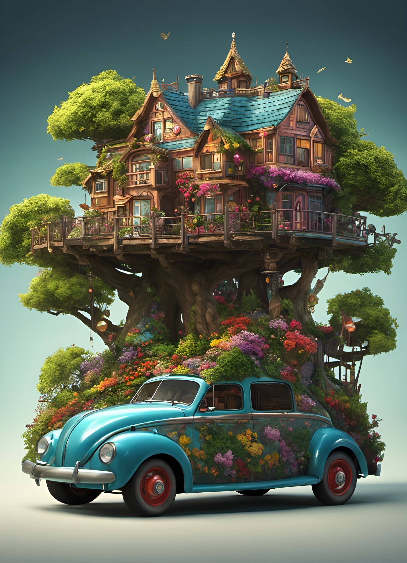 Home Is Where The Car Takes You AI Generated Artwork NightCafe Creator