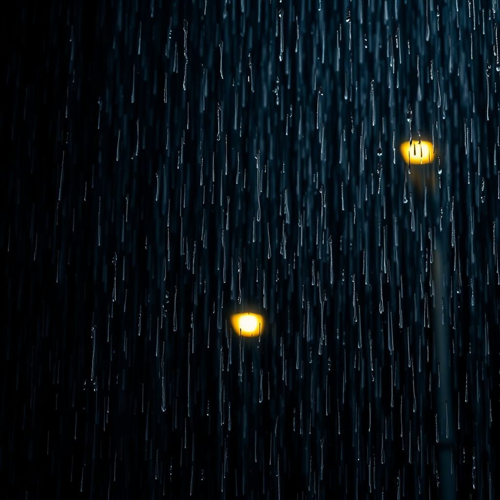 heavy rain; intricate details, HDR, beautifully shot, hyperrealistic, sharp focus, 64 megapixels, perfect composition, high contrast, cinema...