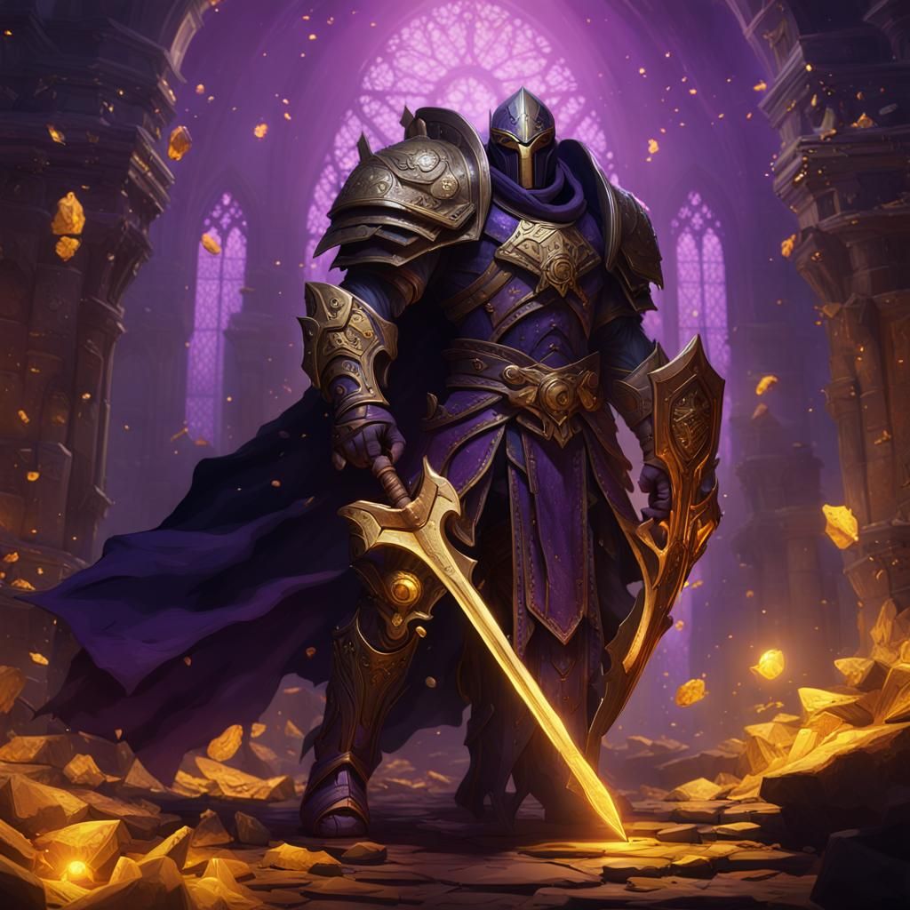 Hyperdetailed Dark Paladin in Dark Fantasy Style