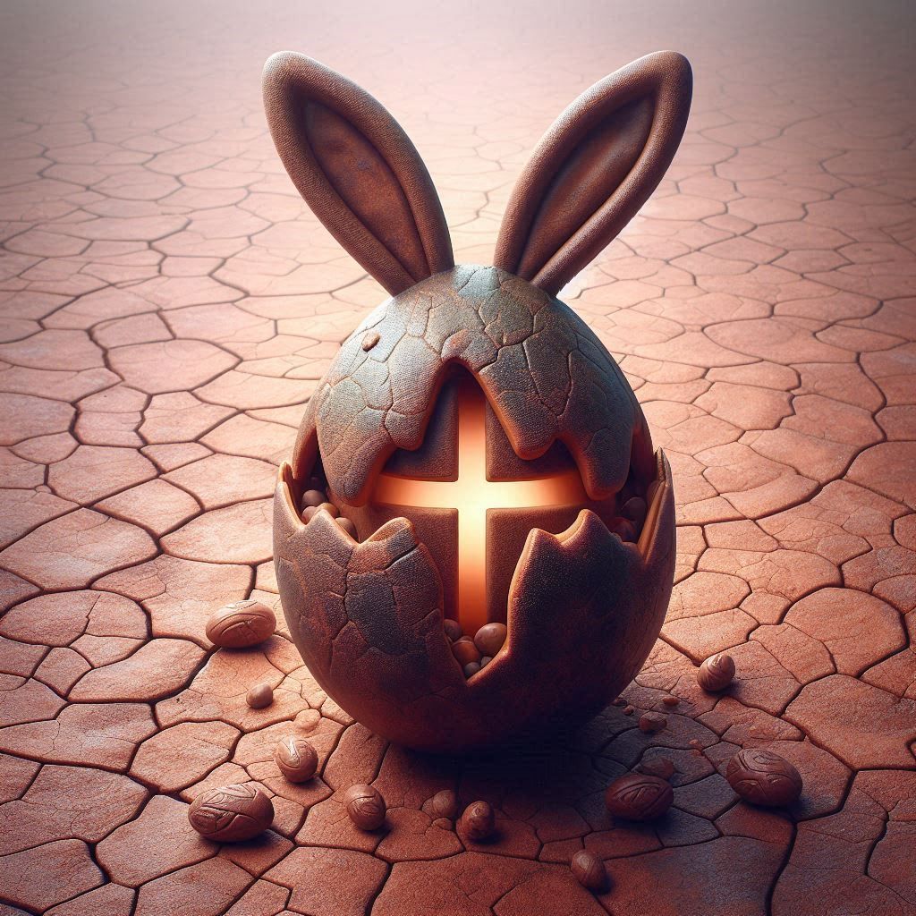 within easter bunny egg