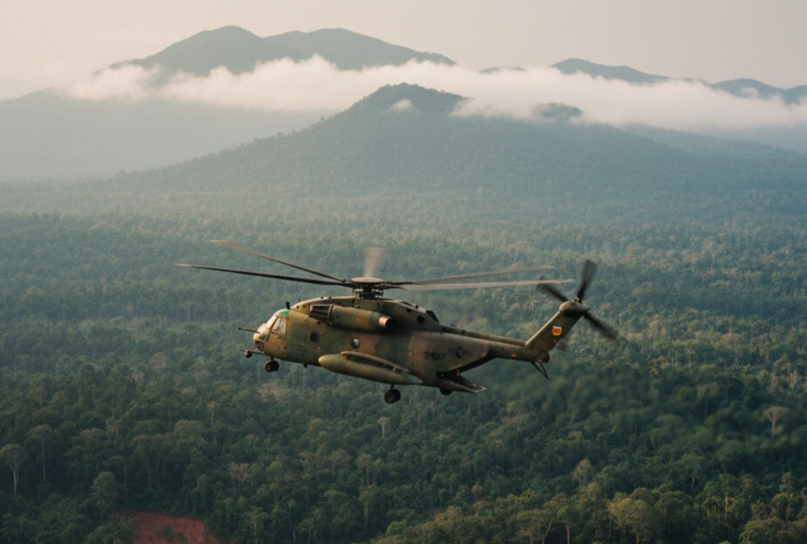 USAF HH-53 Super Jolly Green Giant, In-bound on SAR Mission