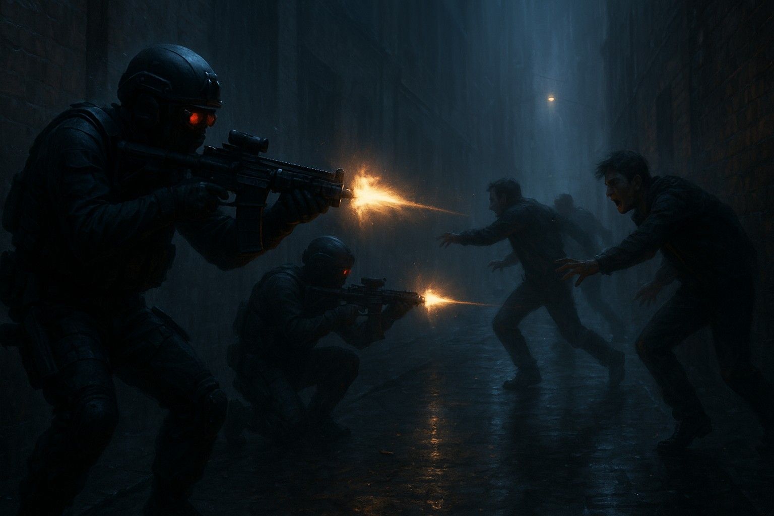 Rain. Gunfire. Shadows that move too fast to be human. The streets of Sydney will run red β but whose blood will it be?