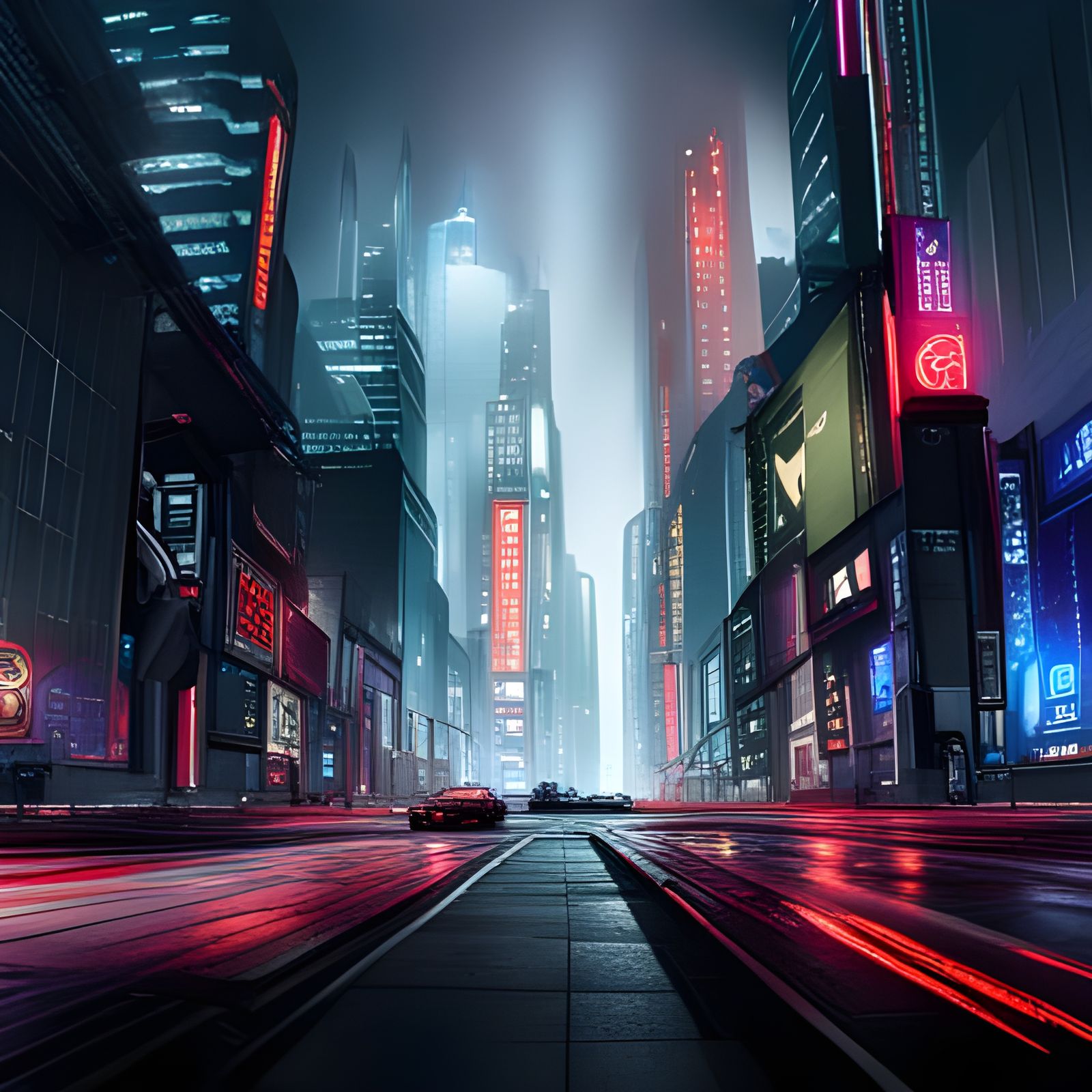 Cyberpunk City at night - AI Generated Artwork - NightCafe Creator