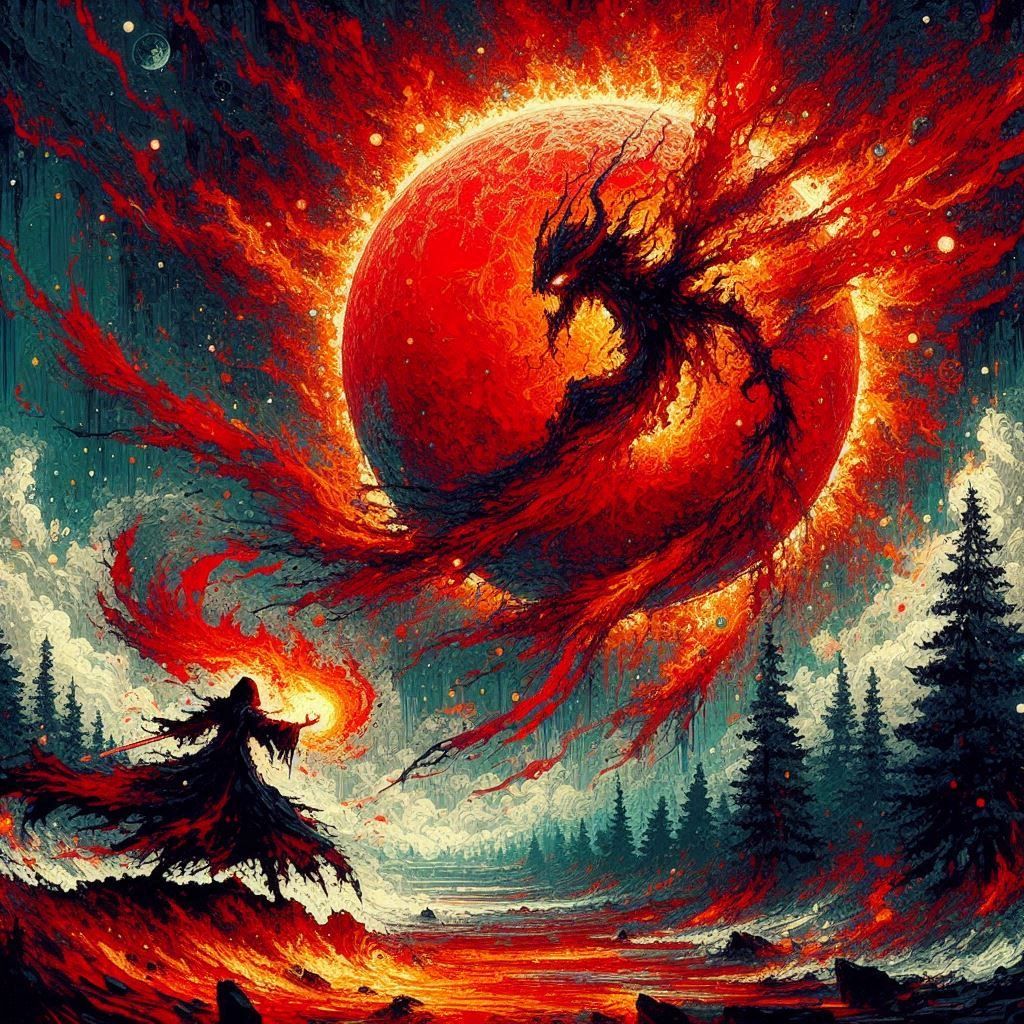 Summoning the Fire Demon under a Blood Moon