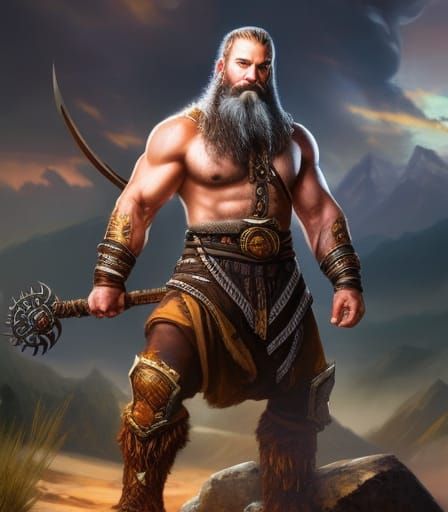 Barbarian TTRPG Character - AI Generated Artwork - NightCafe Creator