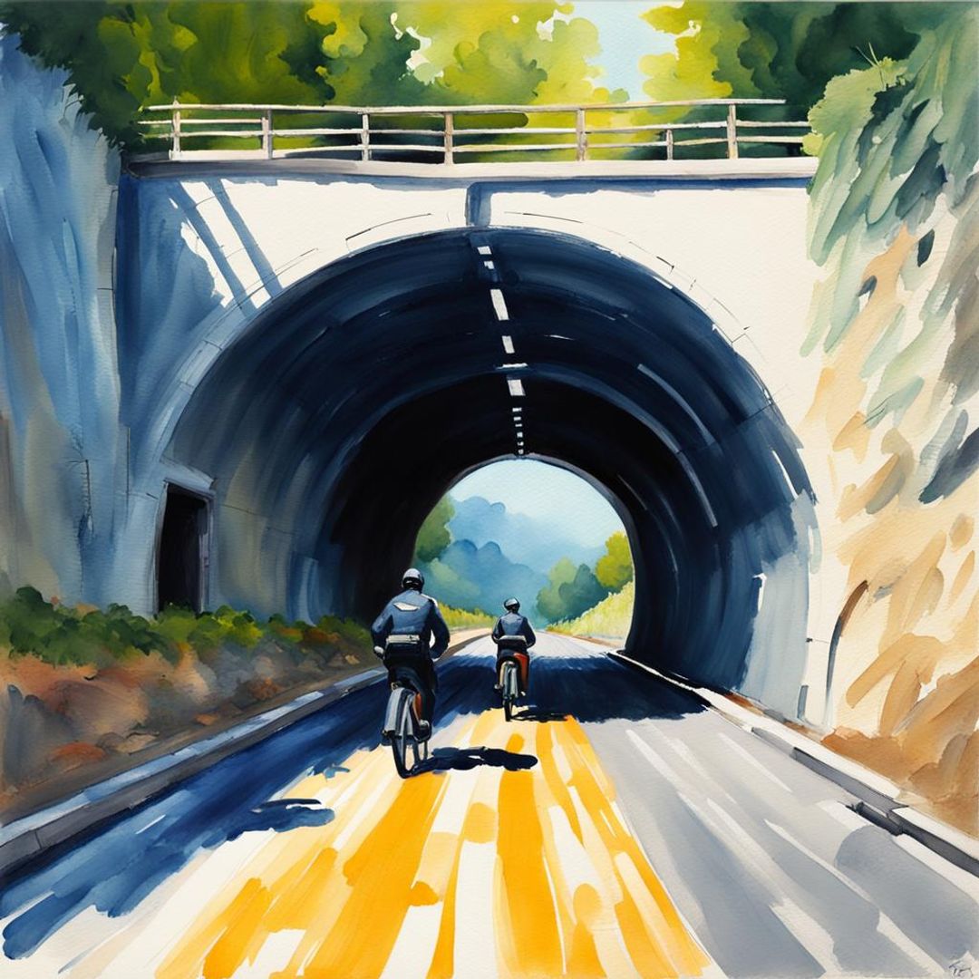 twowheel tunnel AI Generated Artwork NightCafe Creator