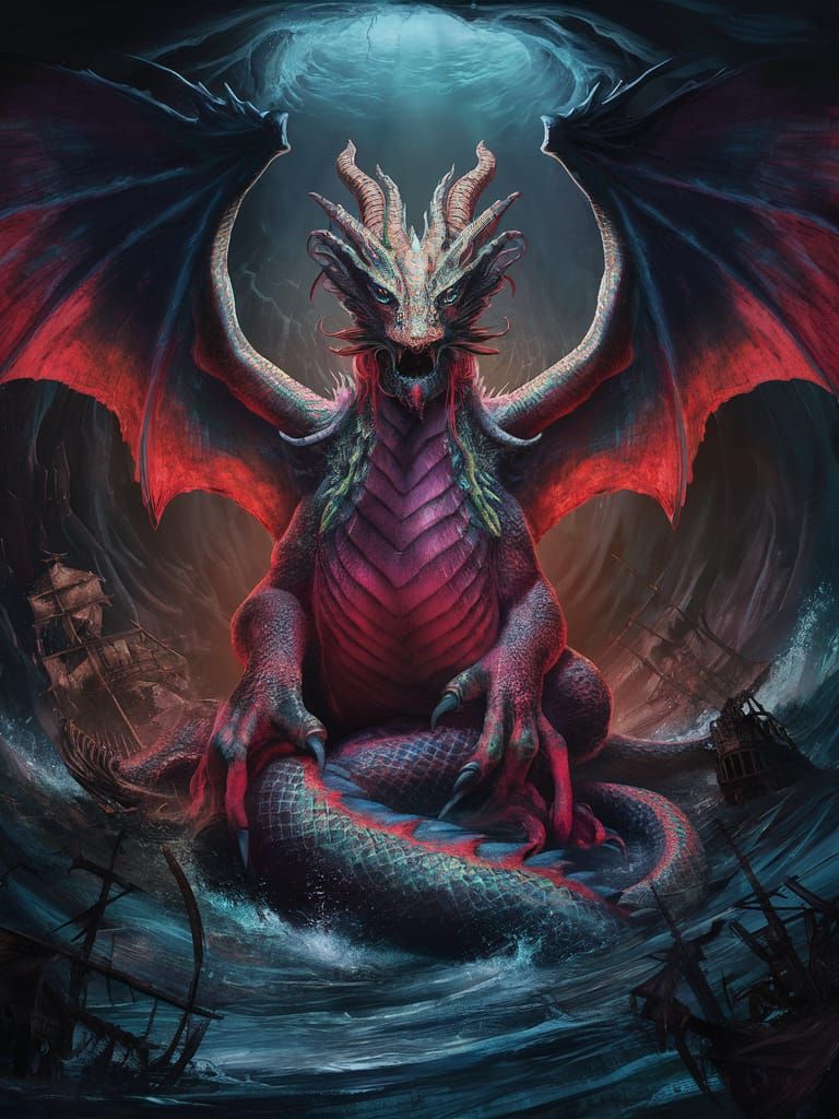 Tiamat (Babylonian Dragon Goddess that represents Saltwater ...