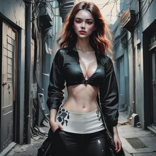 <lora:Woman Lora model:1.0> A woman age 20 wearing black shirt 