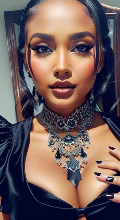 Fallen Angel, tanned skin, voluptuous, enchanting, captivati...