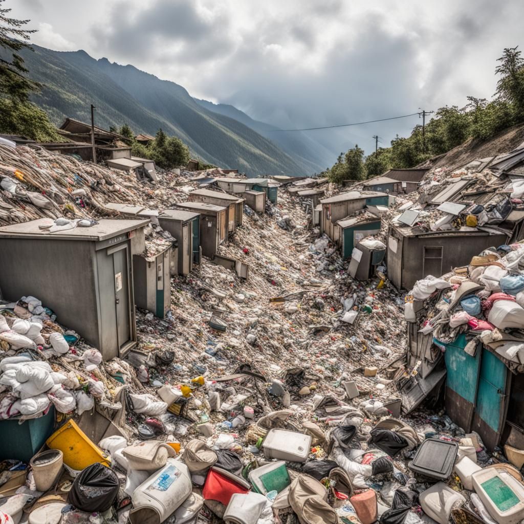 endless dirty toilets, mountains of garbage  by @Intensity Alexander