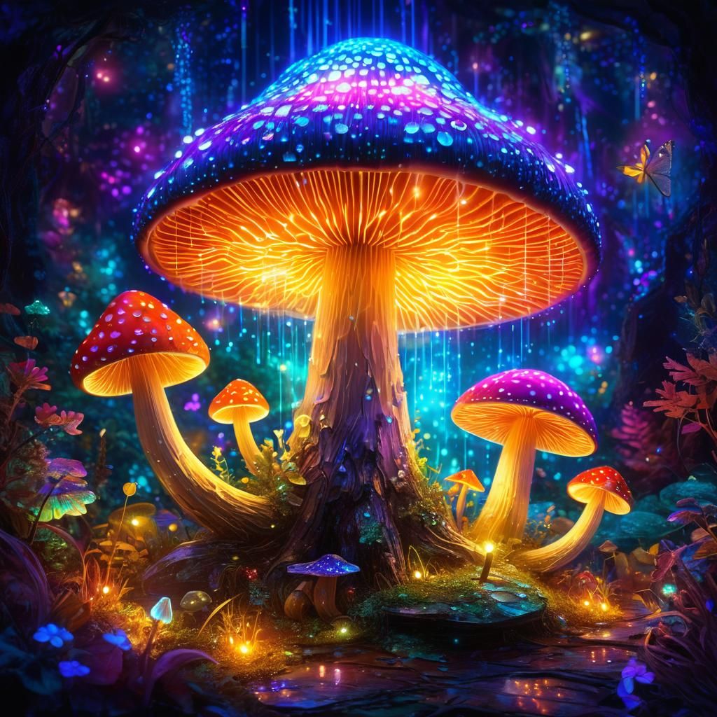 Mushroom Fantasy - Ai Generated Artwork - Nightcafe Creator