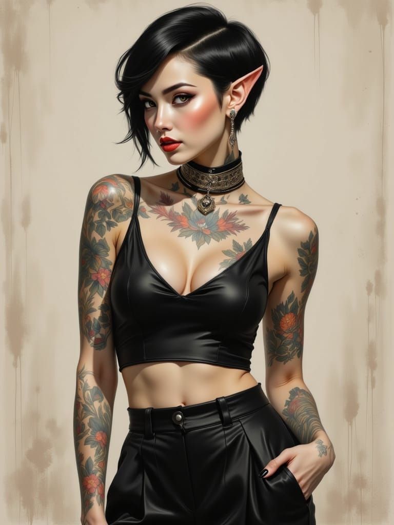 Elven Pin Up  by @jtehazn