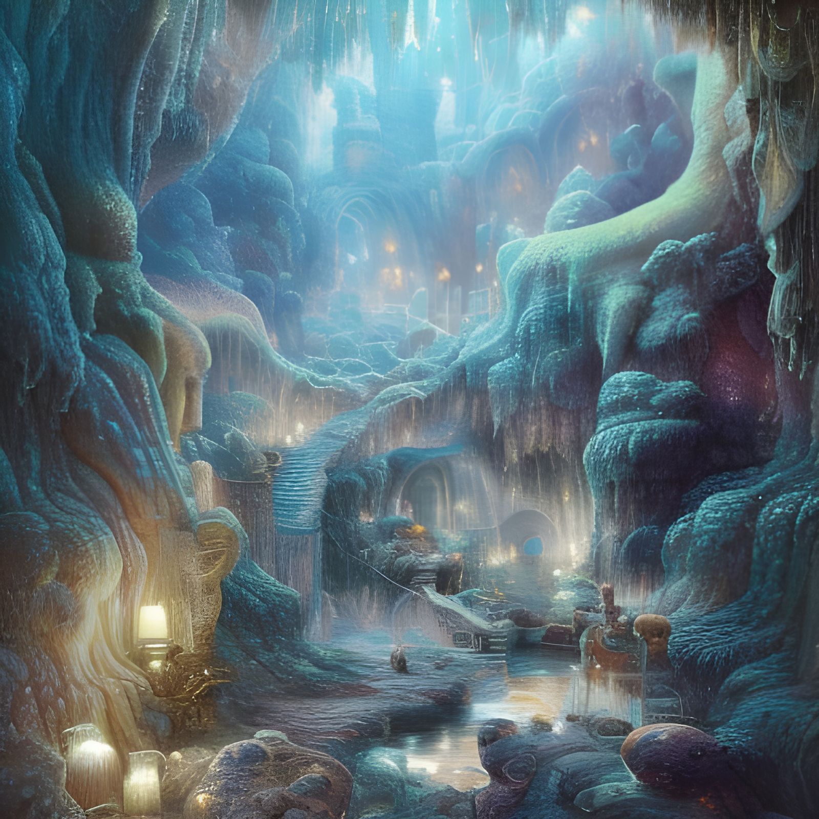 Crystal Cave - AI Generated Artwork - NightCafe Creator