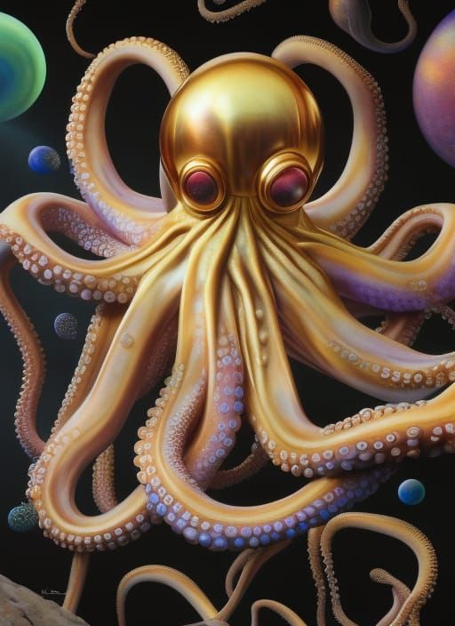 Cosmic octo ai generated artwork nightcafe creator