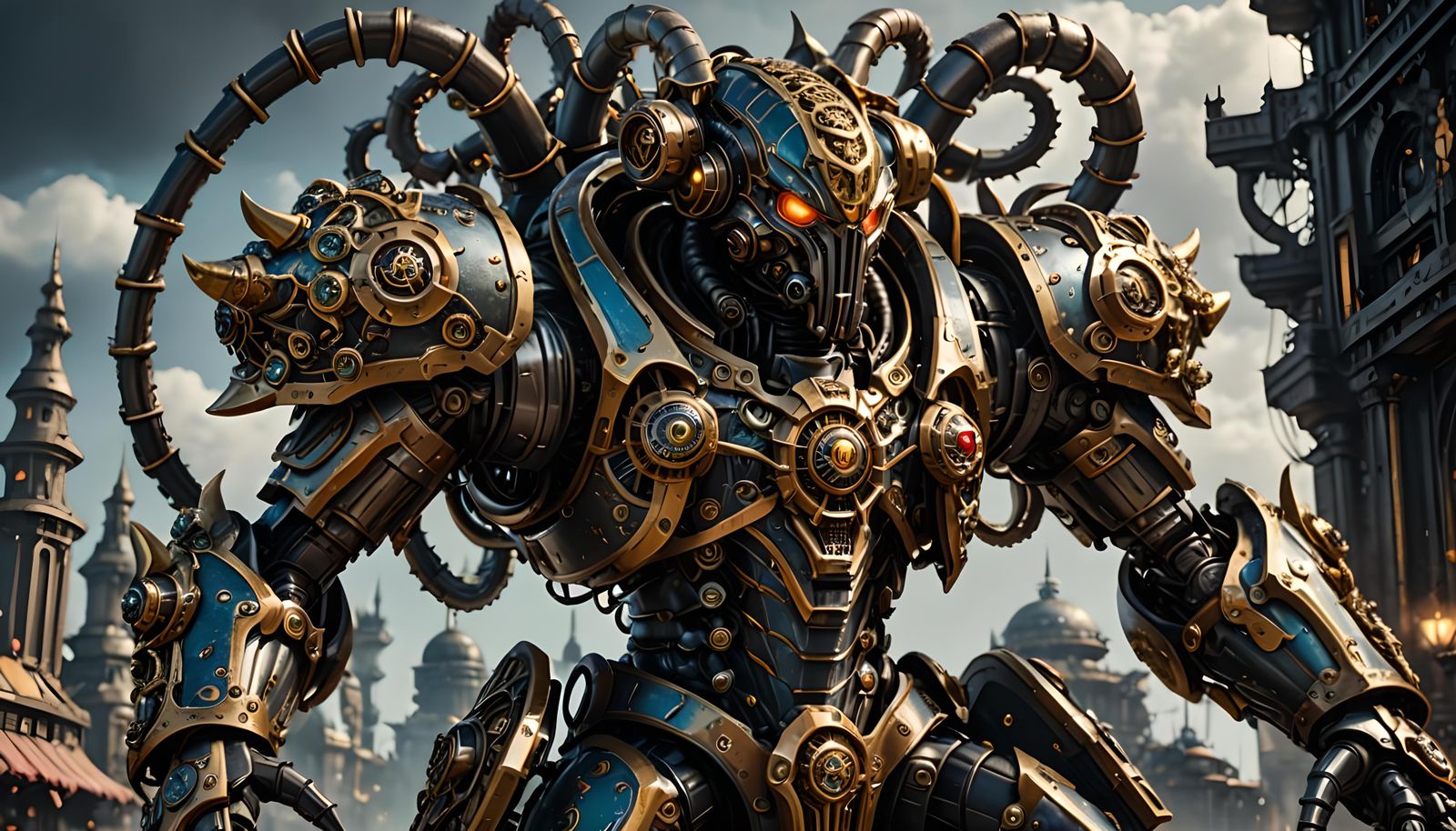 Metal-Tentacle Mechanoid from Warhammer40k in Battlefield  by @ASVALT